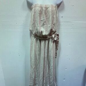 Cloth & Stone Pink and White Striped Maxi Dress